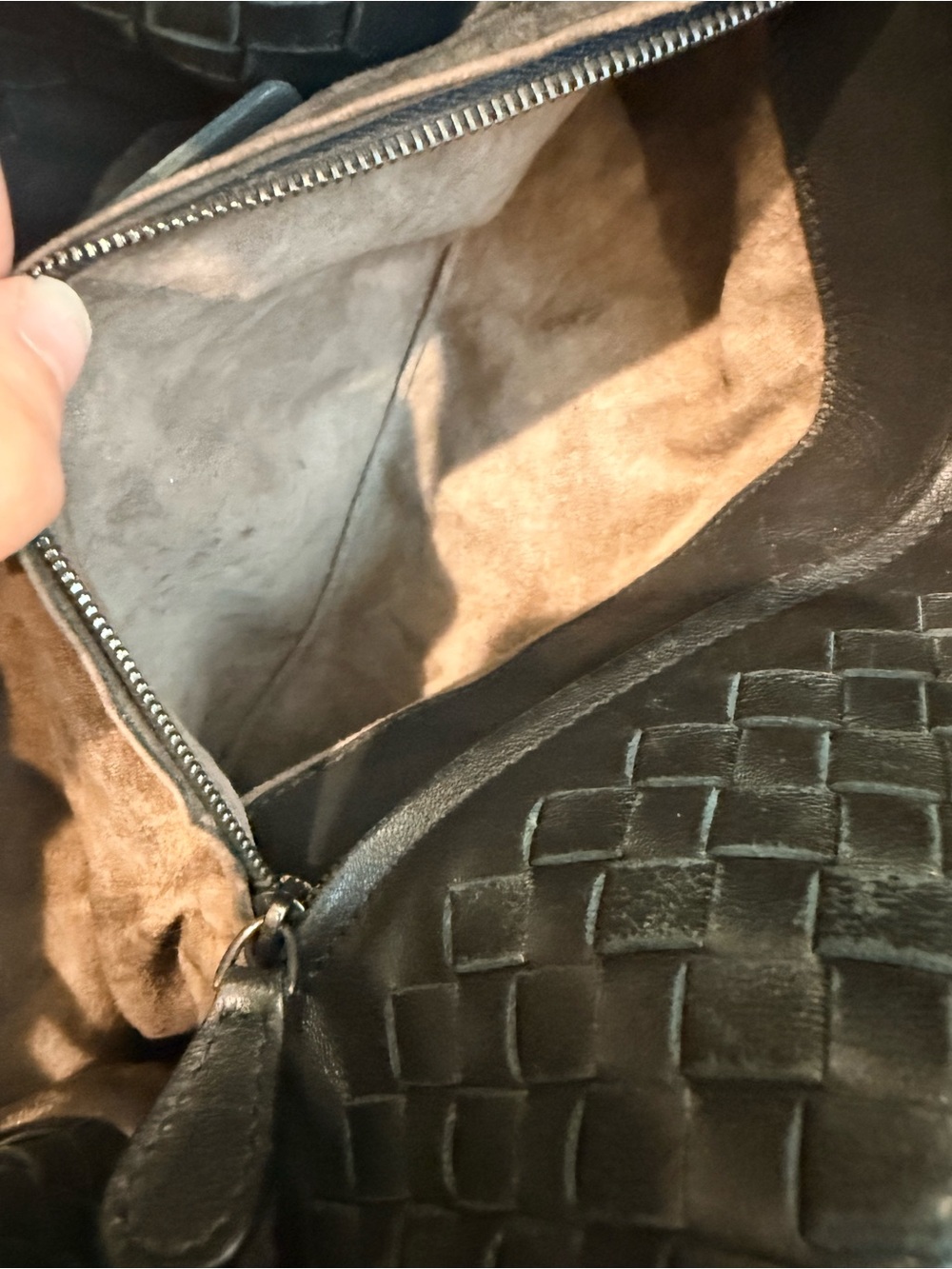 Bottega Veneta Black Intrecciato Shoulder Tote - Picture 10 of 12